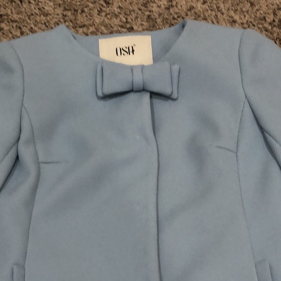 Vintage Jacket Size XS Pastel Blue Floral Embroidery - Picture 3 of 13